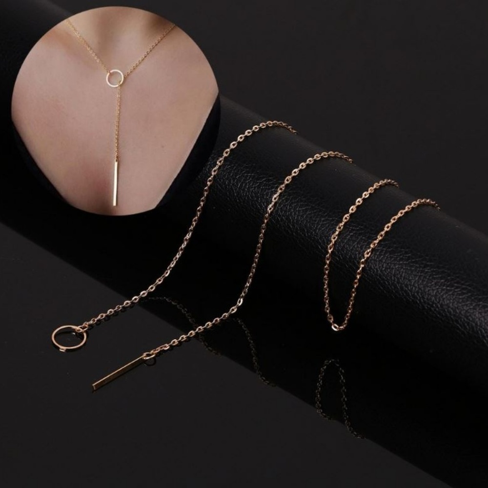 4 for $20 Lariat Bar Necklace (Gold) - Picture 2 of 5